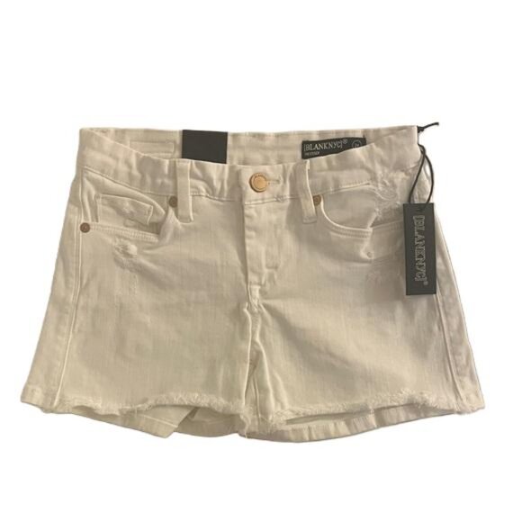 Blank NYC The Essex "Great White" Women's Classic Cut Off Jean Shorts, Size 24 - Picture 1 of 5
